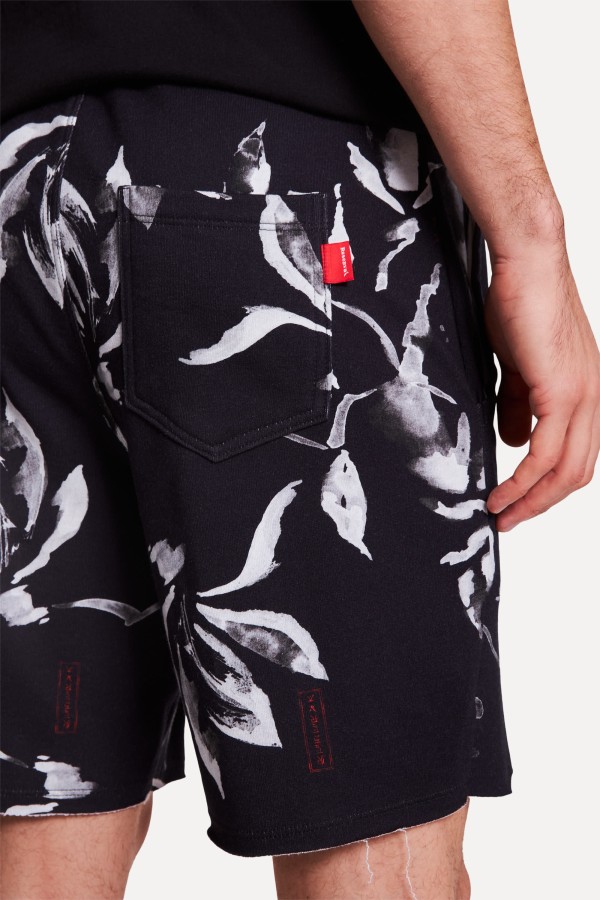 Encontraproduto.com.br - Bermuda Moletom Estampada Cerejeira