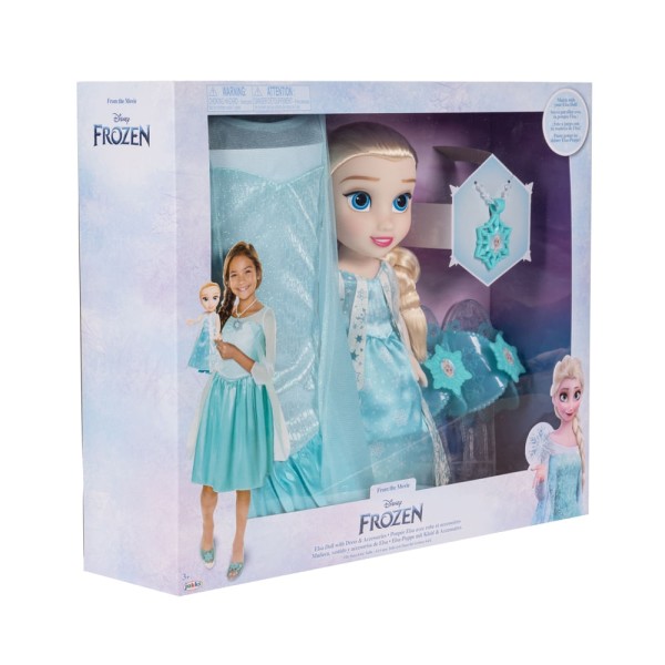 Encontraproduto.com.br - Boneca Disney Frozen Elsa Kit Com Fantasia Sapatos e Acessórios Tam. Único Multikids - BR2330OUT [Reembalado]