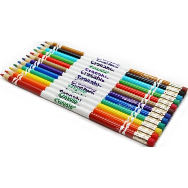 Encontraproduto.com.br - Lapis De Cor Apagável 12 Cores C/ Borracha Crayola