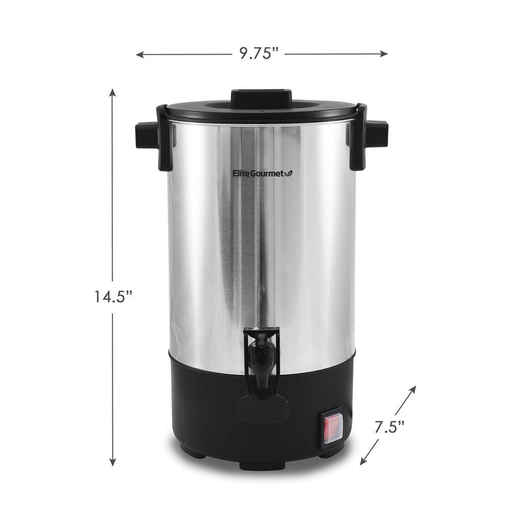 Encontraproduto.com.br - Elite Gourmet Cafeteira Elétrica De Aço Inoxidável 30 Xícaras Prata