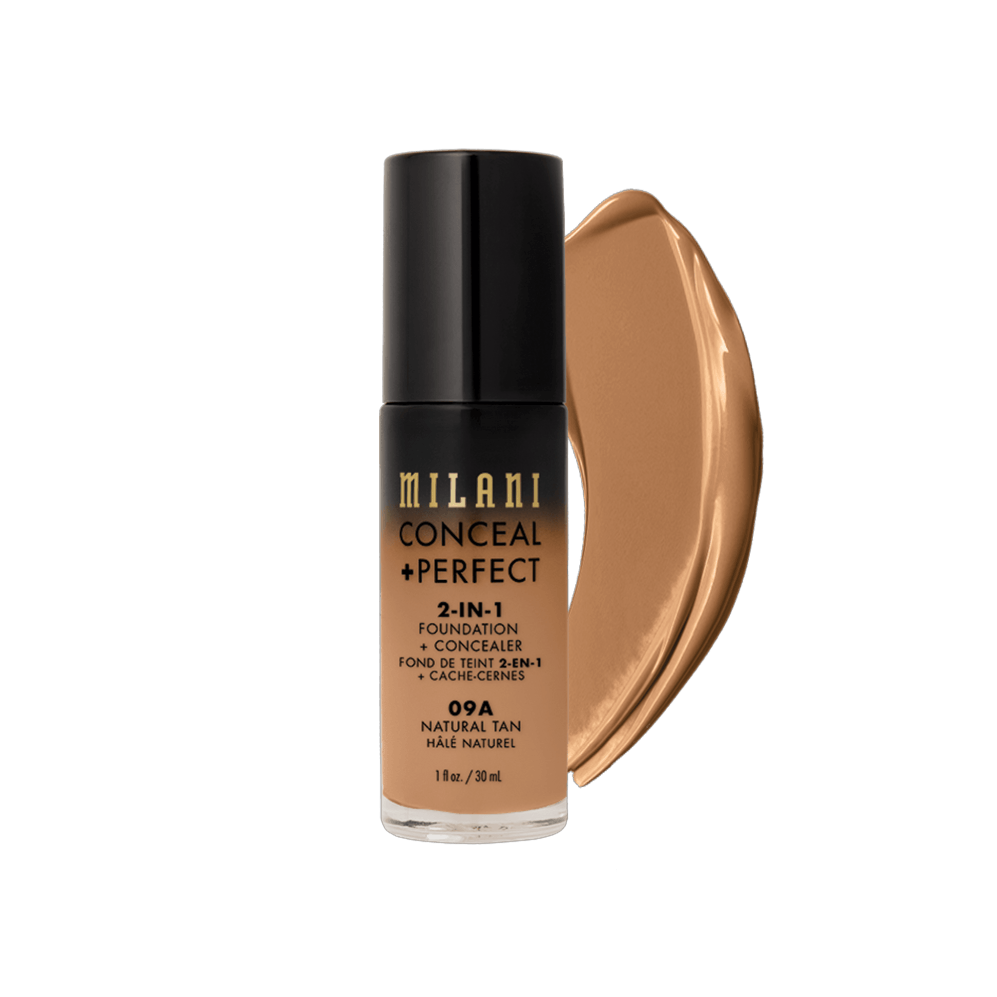 Encontraproduto.com.br - Milani Conceal + Perfect 2 em 1 - Base Líquida 30ml Natural-Tan-09A