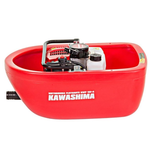 Encontraproduto.com.br - Motobomba Flutuante Kawashima Kwp15f4 Á Gasolina Com Motor 2 Tempos 42,7cc Com Saída 1.1/2 Polegadas Para Irrigação Em Plantações De Hortas E Palmare