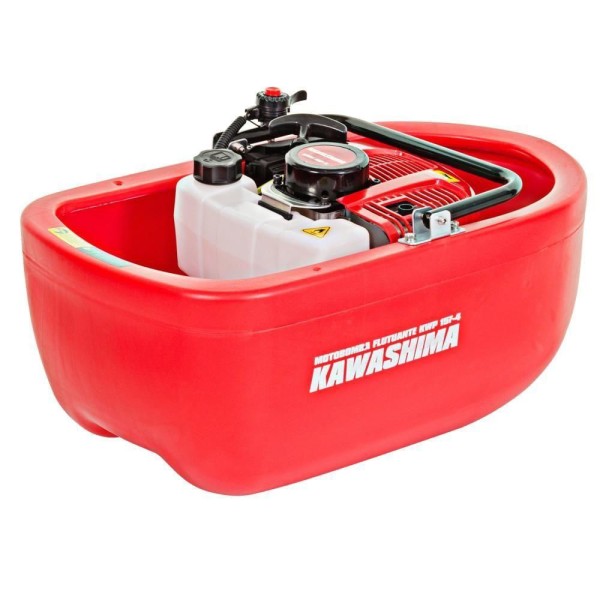 Encontraproduto.com.br - Motobomba Flutuante Kawashima Kwp15f4 Á Gasolina Com Motor 2 Tempos 42,7cc Com Saída 1.1/2 Polegadas Para Irrigação Em Plantações De Hortas E Palmare
