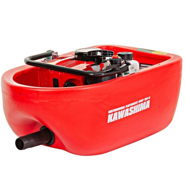 Encontraproduto.com.br - Motobomba Flutuante Kawashima Kwp15f4 Á Gasolina Com Motor 2 Tempos 42,7cc Com Saída 1.1/2 Polegadas Para Irrigação Em Plantações De Hortas E Palmare