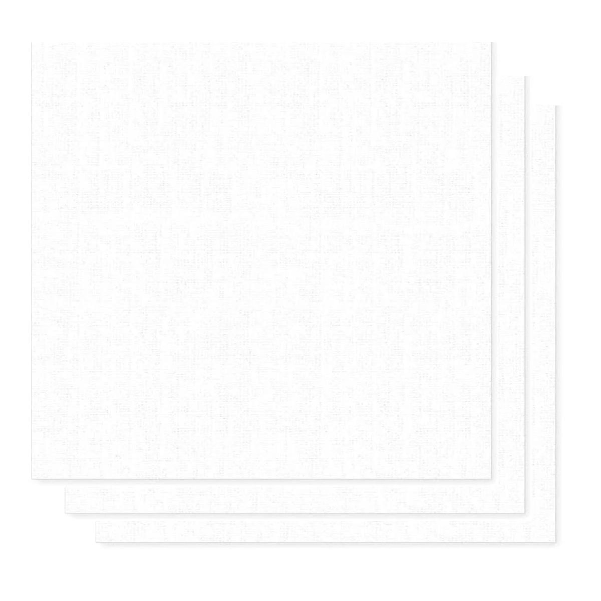 Bloco de Papel Texturizada Cardstock Cor Branca American Crafts com 40 Folhas - 320250
