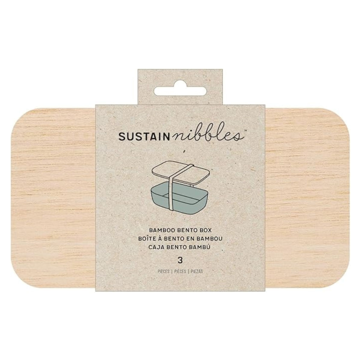 Caixa Bento Tampa de Bambu 20 Cm X 10,8 Cm American Craft 352875