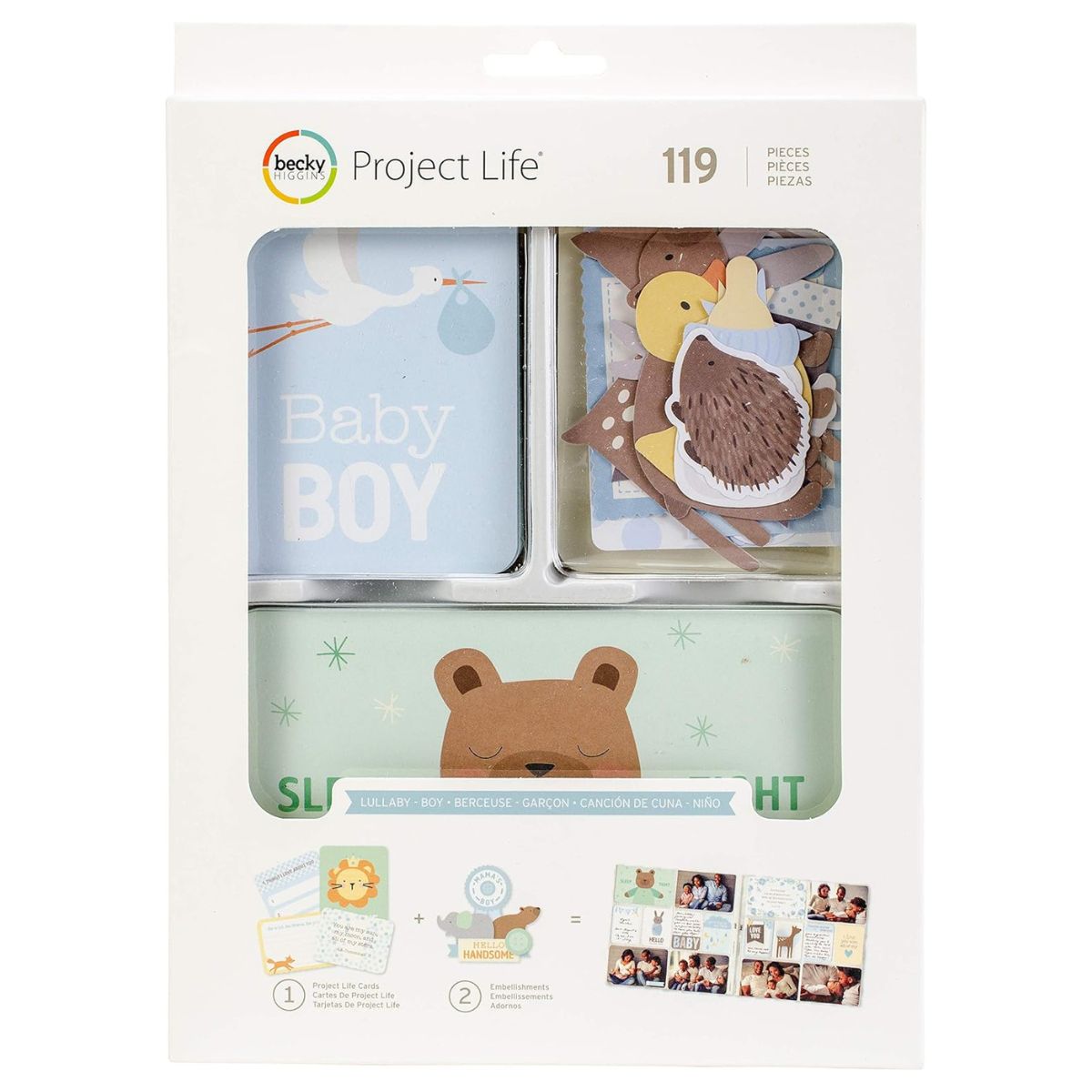 Decorador de Álbum de Foto American Crafts com 119 Peças - 380808