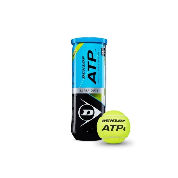 Bola de Tênis Dunlop Atp Tubo Com 3 Bolas Unissex - Amarela