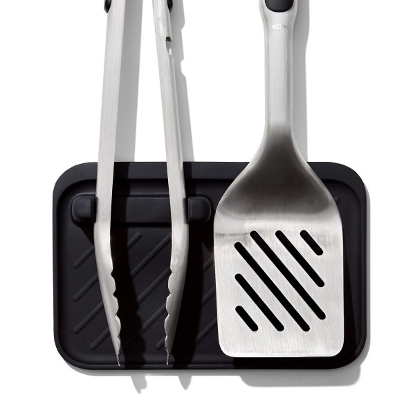 Encontraproduto.com.br - Descanso para Churrasco em Silicone 26x15cm OXO Preto