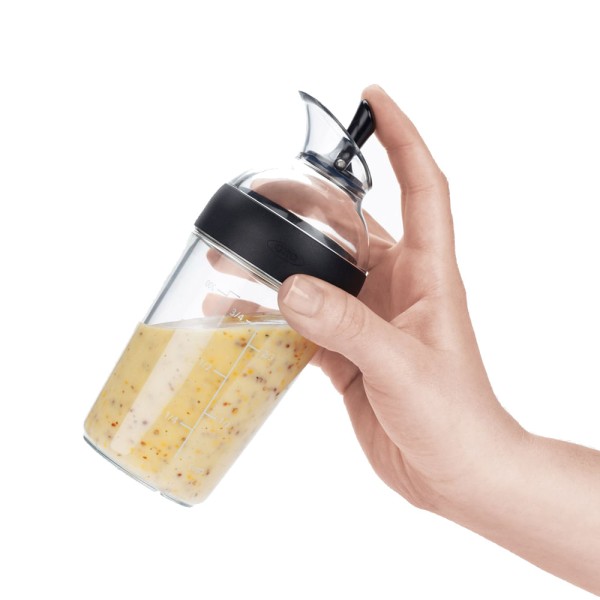 Encontraproduto.com.br - Galheteiro Misturador para Molho com Medida em Acrílico 250ml OXO