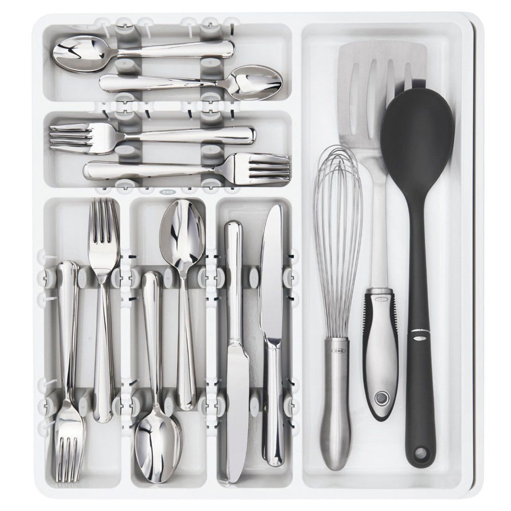 Organizador Extensível para Gaveta 40cm OXO Branco