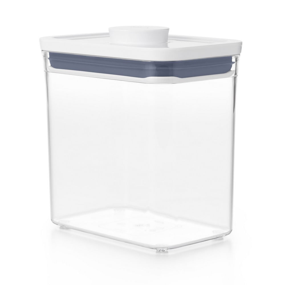 Encontraproduto.com.br - Pote hermético retangular Oxo Pop 15,7x10,6x17,6cm 1,6 litro