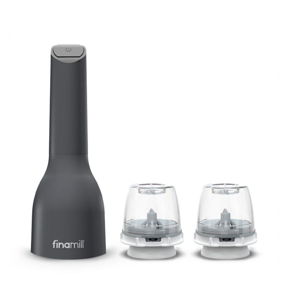 Encontraproduto.com.br - Moedor Elétrico com 2 Recipientes FinaPod ProPlus FinaMill Preto