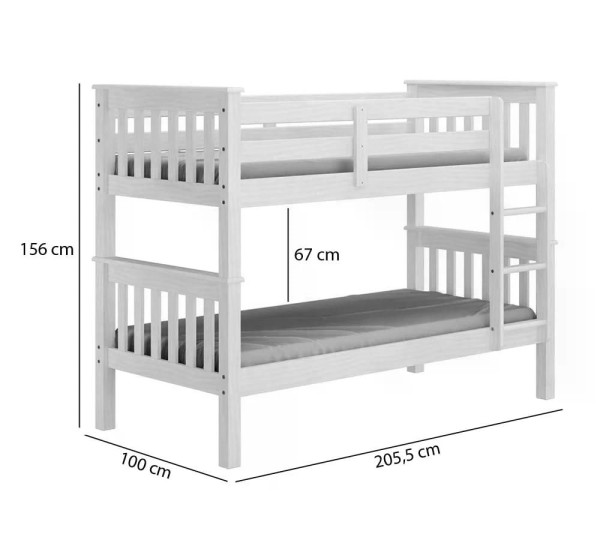 Encontraproduto.com.br - Beliche 100% Madeira Maciça 730 Piratini
