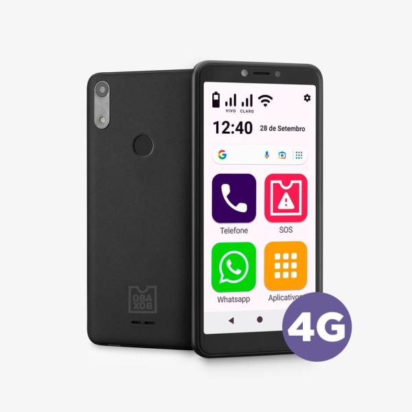 Encontraproduto.com.br - Celular Obasmart Conecta 4G 32gb Bluetooth Câmera 5MP Preto - OB043OUT [Reembalado]
