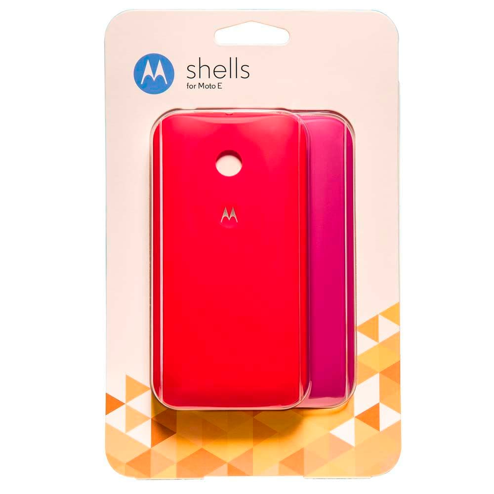 Encontraproduto.com.br - Kit com 2 Capas Motorola Shells para Moto E Vermelho e Violeta (AOM0420)-25657-25657-25657