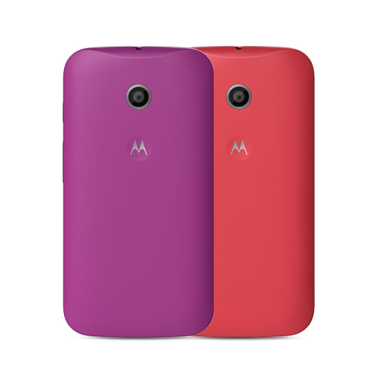 Kit com 2 Capas Motorola Shells para Moto E Vermelho e Violeta (AOM0420)-25657-25657-25657