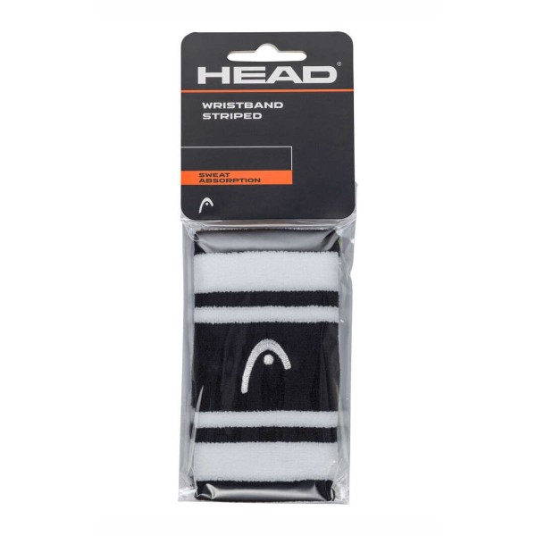Encontraproduto.com.br - Munhequeira Head 5 Longa Preta e Branca com 02 Unidades