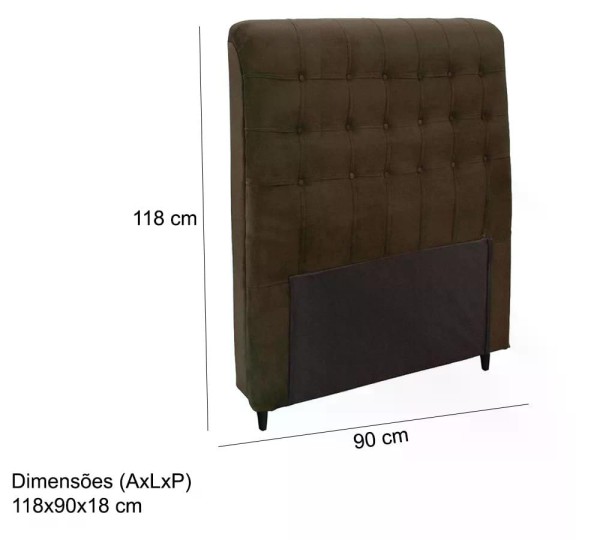 Encontraproduto.com.br - Cabeceira Solteiro 90cm Damares ID Milani Store
