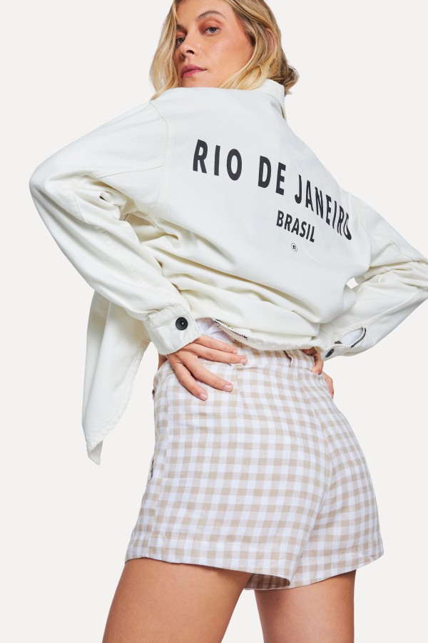 Encontraproduto.com.br - Short Alfaiataria Xadrez