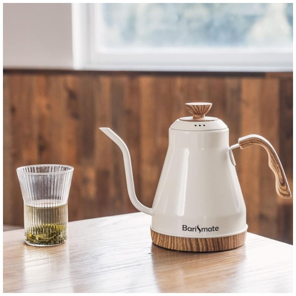 Encontraproduto.com.br - Chaleira Elétrica 1.2L em Aço Inoxidável com Desligamento Automático e proteção contra fervura, Branca, 110v, BARISMATE PDN 1688, Branco