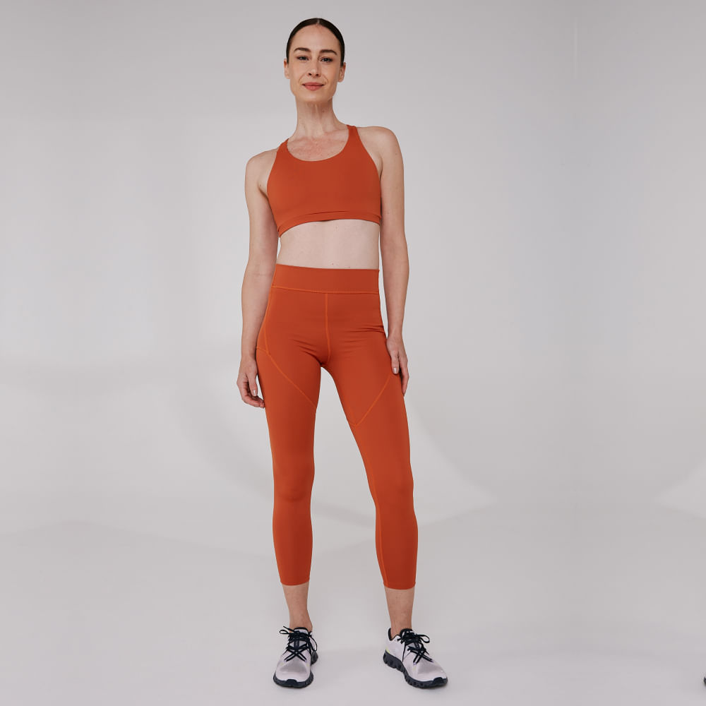 Legging Fitness Recortes Uv Dry Maju - Bronze