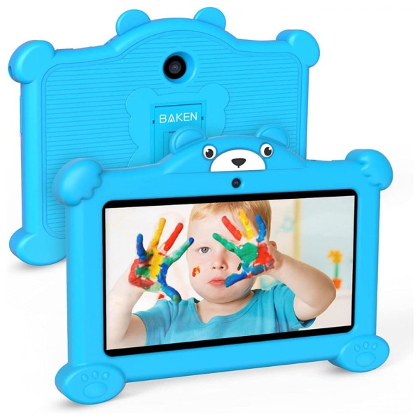 Encontraproduto.com.br - Tablet Infantil 7 Polegadas Educativo com Controle de Pais, WiFi e Câmera Dupla, 2GB RAM, BaKEN, Azul