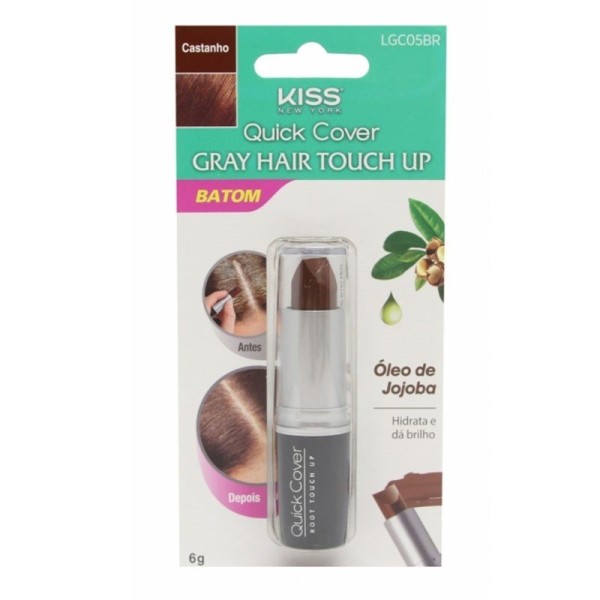 Encontraproduto.com.br - Batom Capilar Kiss NY Gray Hair Touch Up