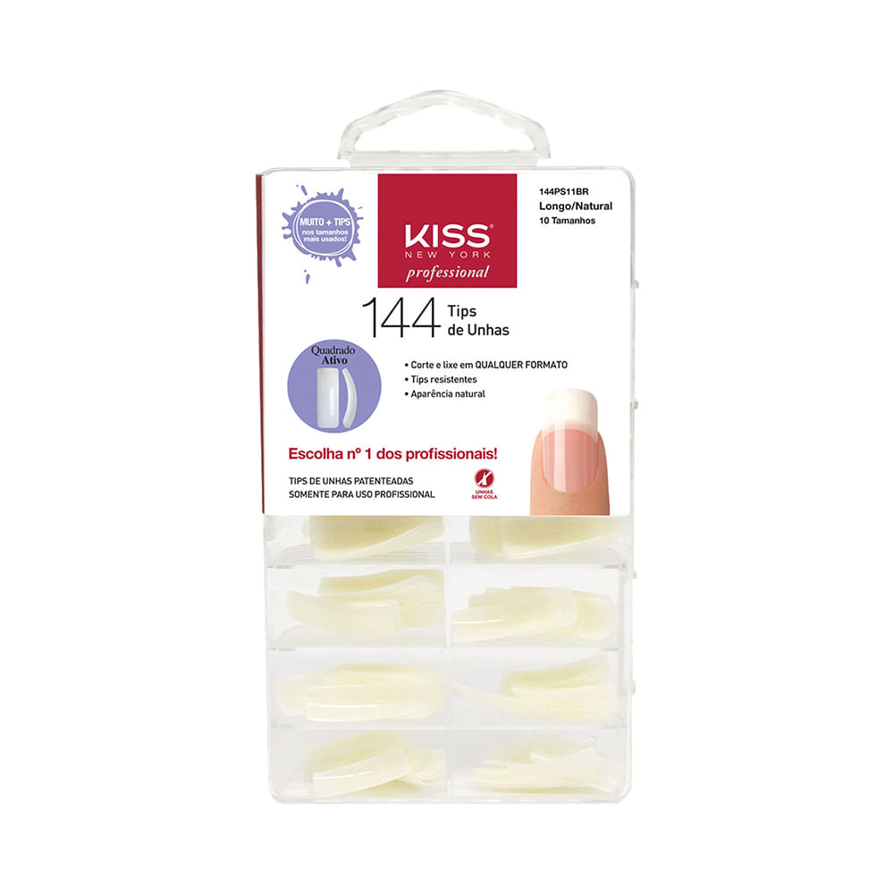 Encontraproduto.com.br - Tips de Unhas Kiss NY - Quadrado Ativo