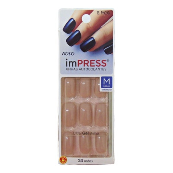 Encontraproduto.com.br - Unhas Postiças First Kiss Impress Color Médio Sea Sand