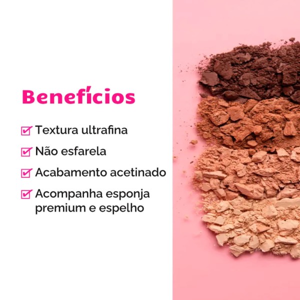 Encontraproduto.com.br - Pó Compacto Ruby Kisses Super Fixo Café