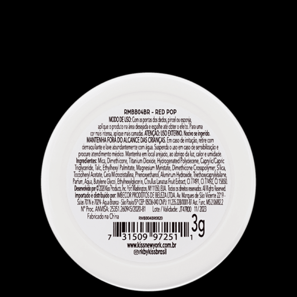 Encontraproduto.com.br - RK by Kiss Melon Pop! Bouncy Blush & Lip Red Pop - Blush 3g