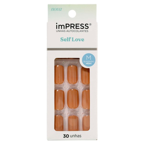 Encontraproduto.com.br - Unhas Autocolantes Kiss New York imPRESS Self Love Média Hashtag
