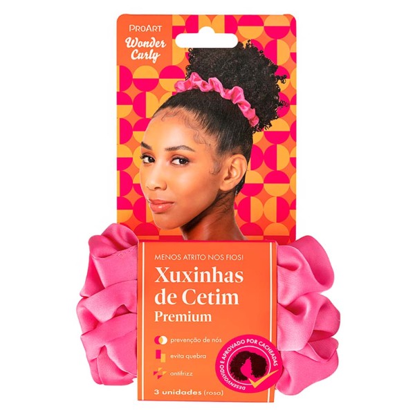 Encontraproduto.com.br - Xuxinha de Cetim Premium ProArt Wonder Curly