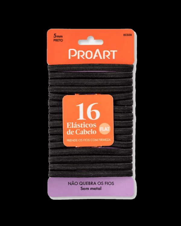Encontraproduto.com.br - Elástico de Cabelo Reto 16 unidades - ProArt