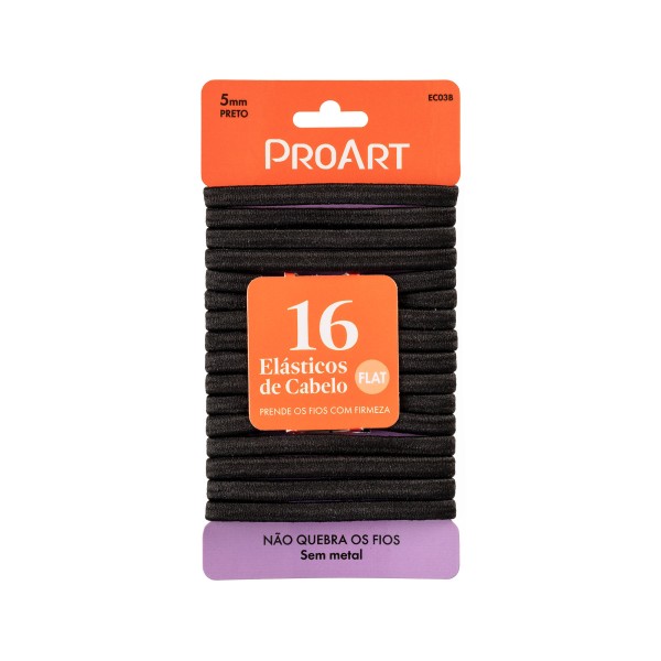 Encontraproduto.com.br - Elástico de Cabelo Reto 16 unidades - ProArt