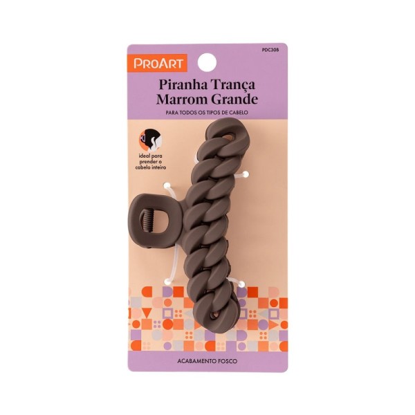 Encontraproduto.com.br - Piranha Trança Marrom Grande - ProArt