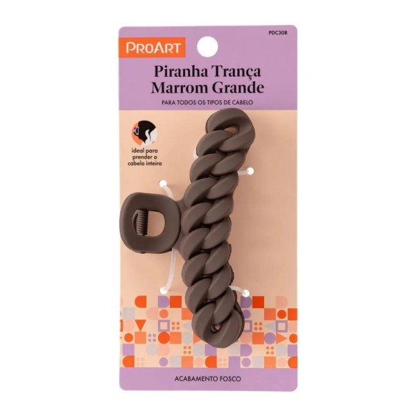 Encontraproduto.com.br - Piranha Trança Marrom Grande - ProArt