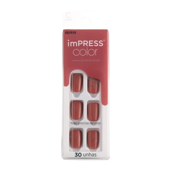 Unhas Impress Color Platonic Pink KIMC011B - Kiss Ny