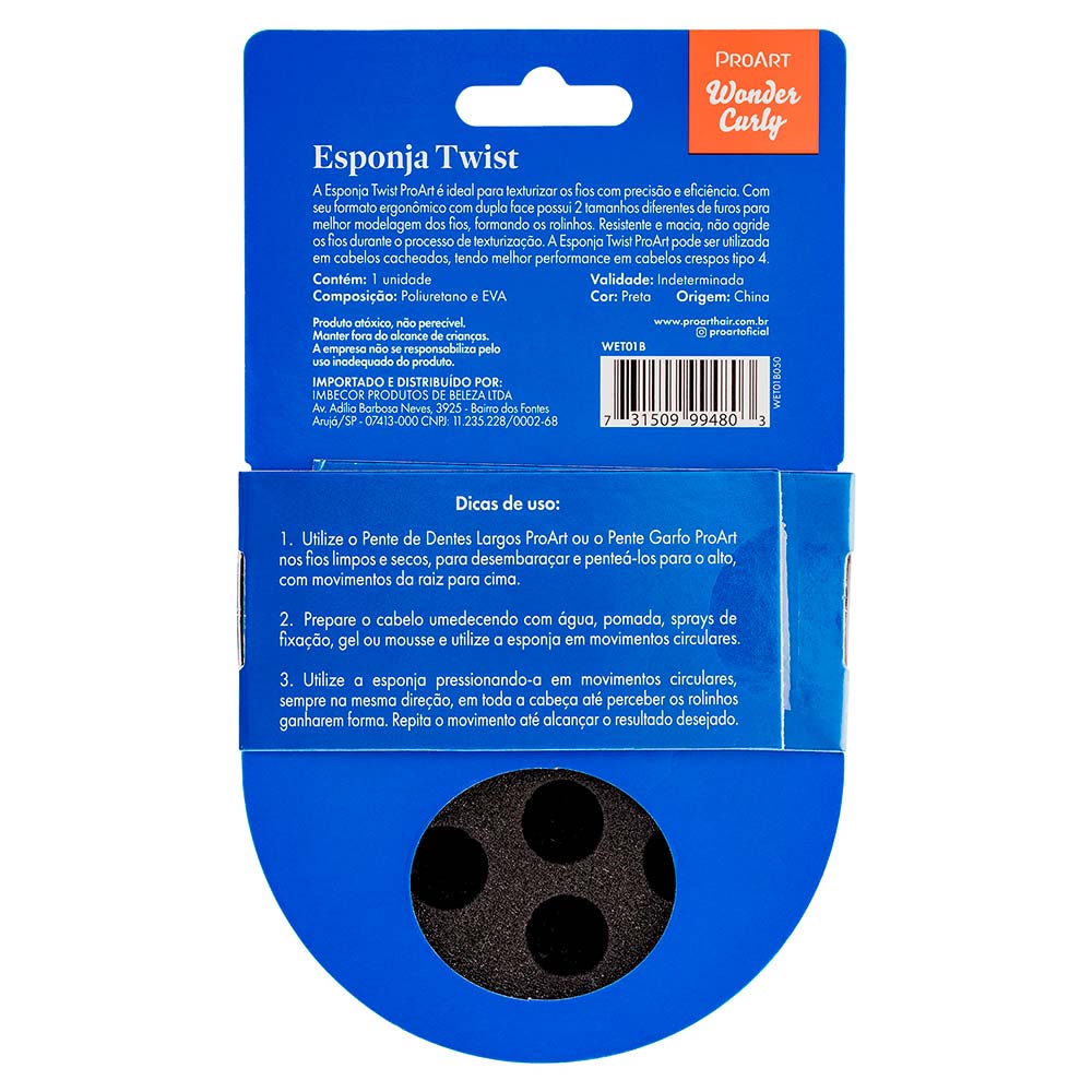 Encontraproduto.com.br - ESPONJA TWIST PROART MARROM WONDER CUR 1UN