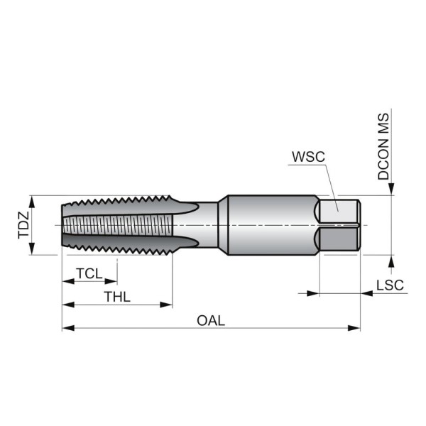 Encontraproduto.com.br - Série De Machos Manuais Hss, Canal Reto, Rosca Npt - Med. 3-4 - Ansi B94.9 - E710