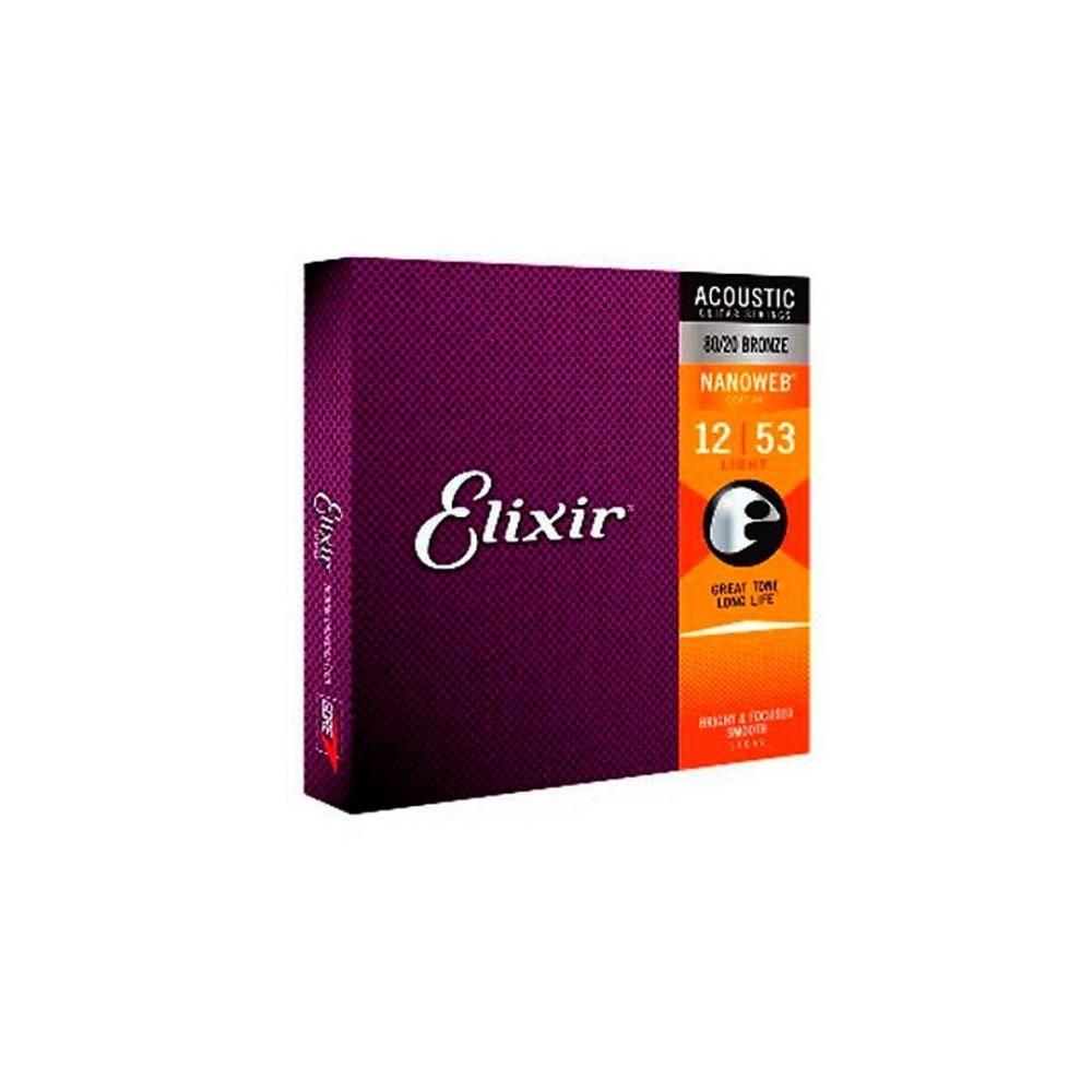 Corda .012 Light Para Violão Aço Nanoweb Elixir [f108]