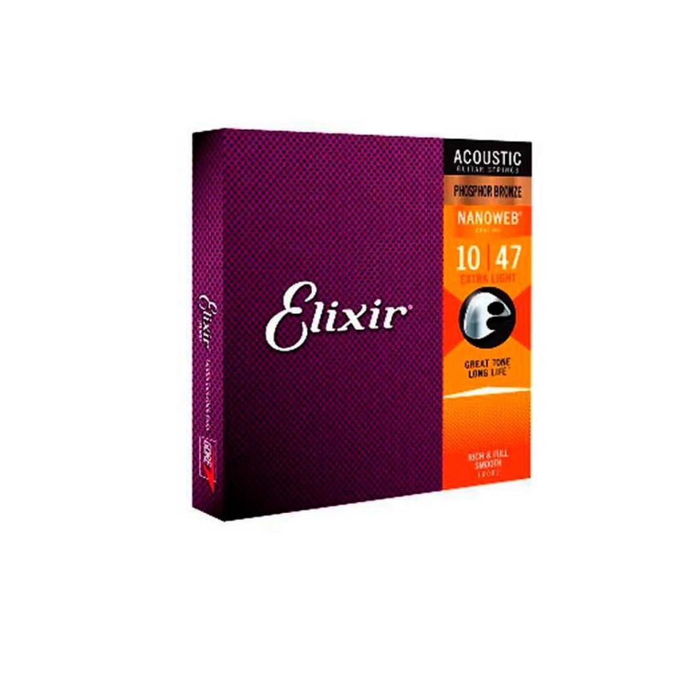 Encontraproduto.com.br - Enc. 010 Extra Light Phosphor Bronze Violao Aco 16002 Elixir