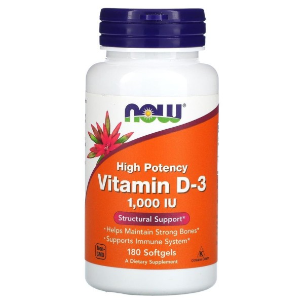 Encontraproduto.com.br - Vitamina D3 25mcg 1000ui Alta Potência 180 Softgels