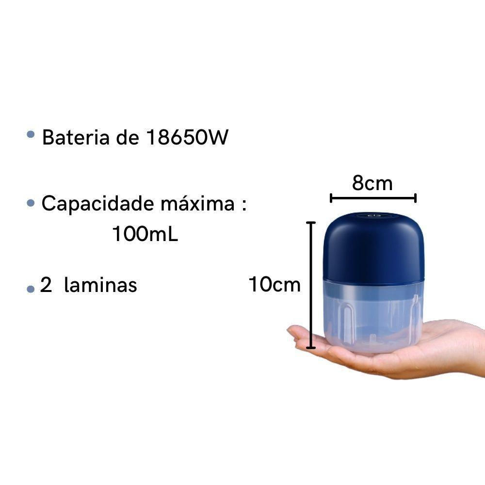 Encontraproduto.com.br - Mini Processador De Alimentos Sem Fio Elétrico 100ml Prático E Eficiente