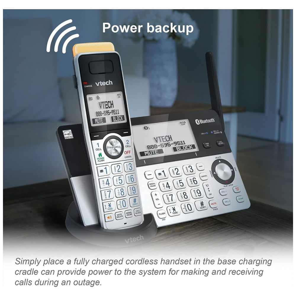 Encontraproduto.com.br - Conjunto De Telefones Vtech Is8151-3, Dect 6.0, Sem Fio, 3u