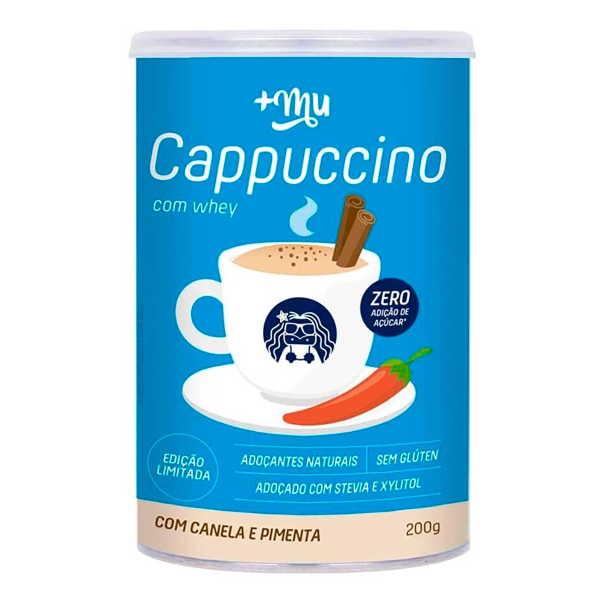 Cappuccino Proteico Tradicional com Canela e Pimenta 200g +Mu