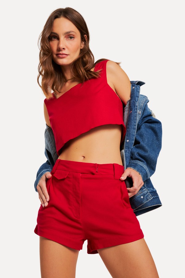 Short Linho Alfaitaria