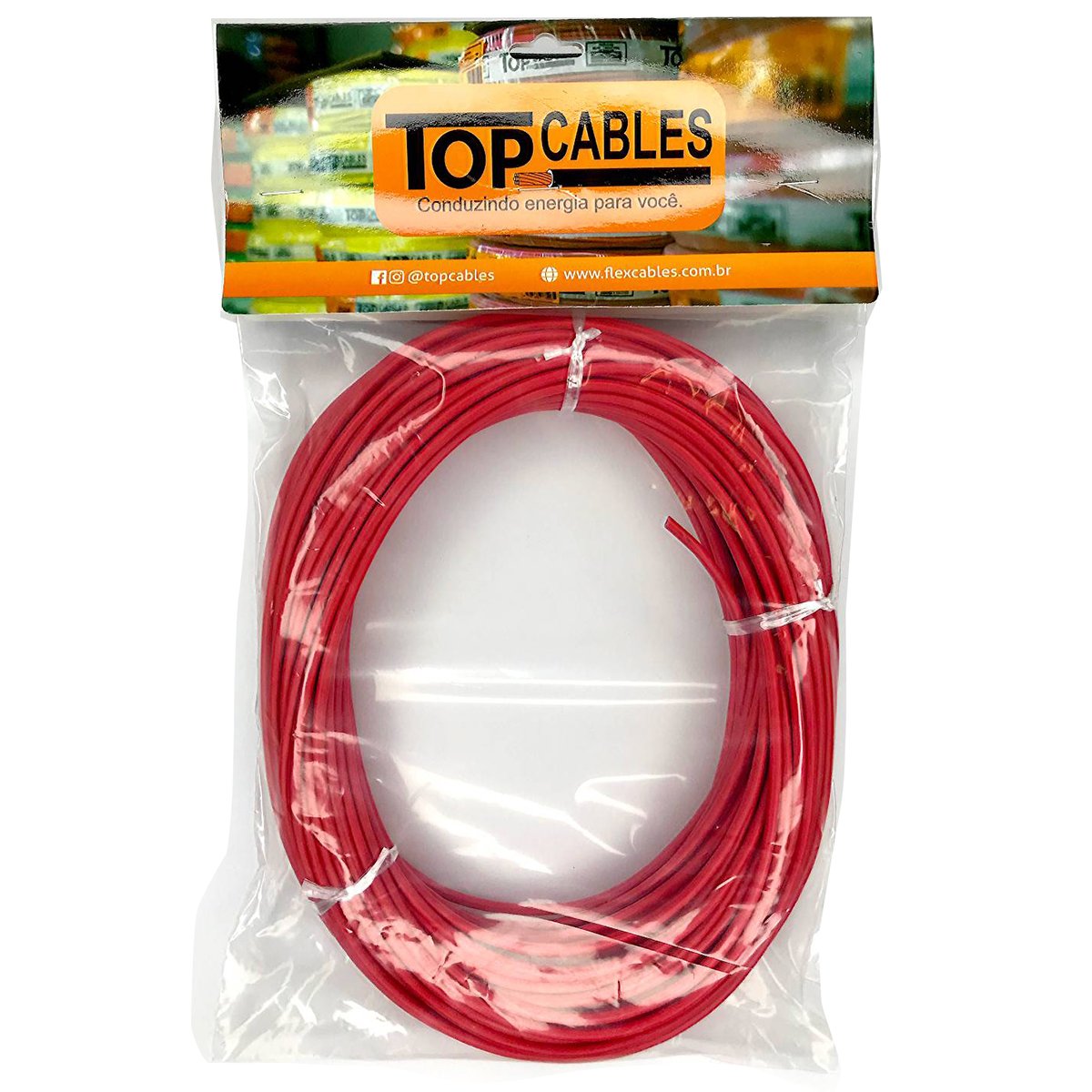 Encontraproduto.com.br - Cabo Elétrico Top Cables 2,5mm Peça Com 25 Metros Vermelho (MP)