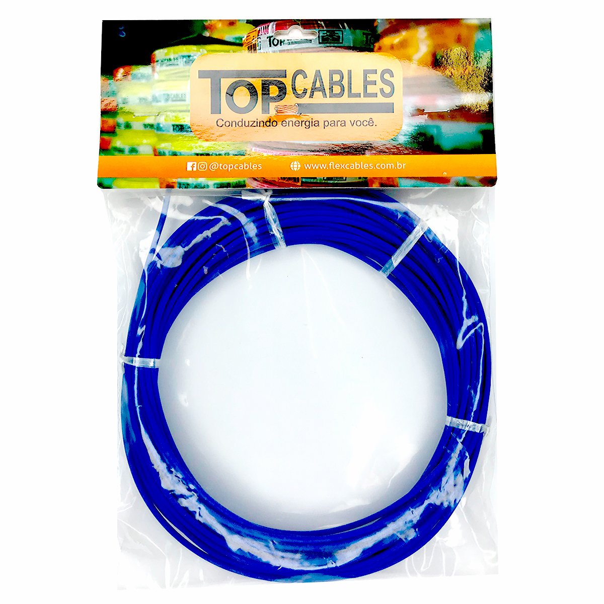 Encontraproduto.com.br - Cabo Elétrico Top Cables 4mm Peça Com 10 Metros Azul (MP)
